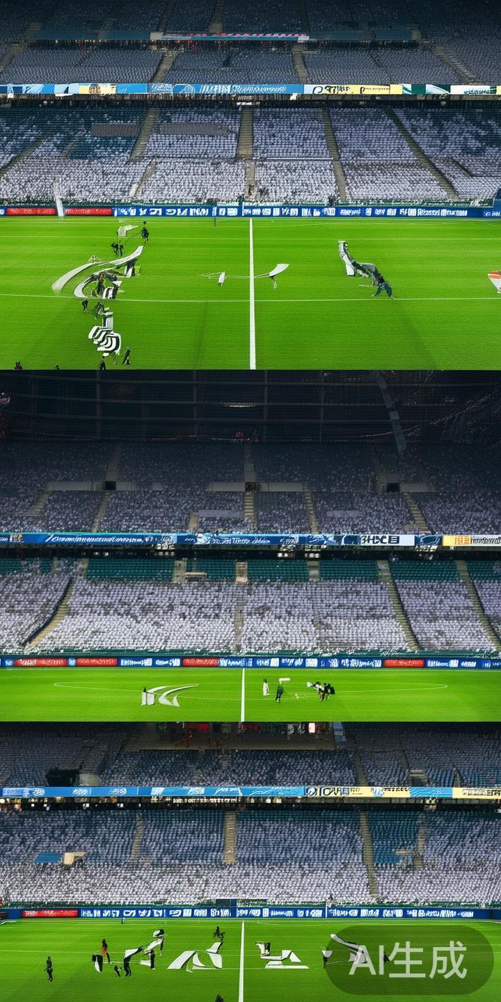 分析比赛现场和广告牌内容
比赛期间，江南体育会介